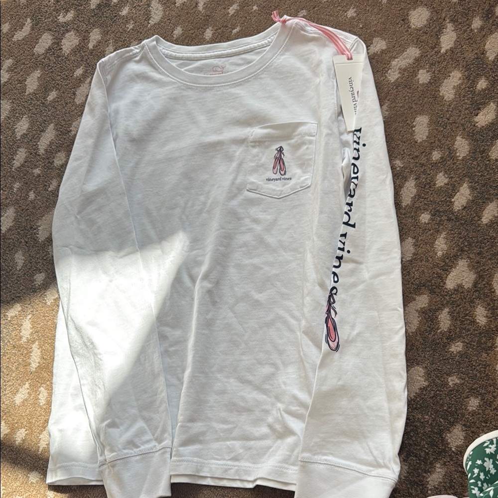 Vineyard Vines White Kids Long Sleeve Shirt